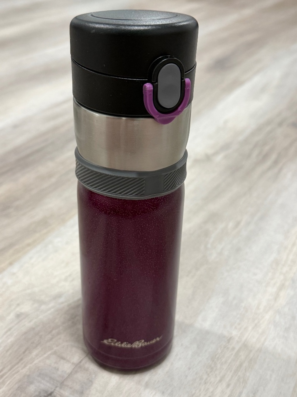 Eddie Bauer Purple Glitter Insulated Travel Tumbler 14oz